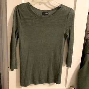 Olive Green a.n.a 3/4 Length Sleeve Sweater size Medium